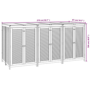 Gartenbox 210x87x104 cm Massivholz Akazie