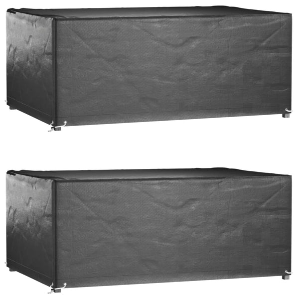 Gartenmöbel-Abdeckungen 2 Stk. 8 Ösen 180x122x75 cm Rechteckig