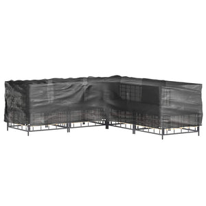Gartenmöbel-Abdeckungen in L-Form 2 Stk. 12 Ösen 185x185x90 cm