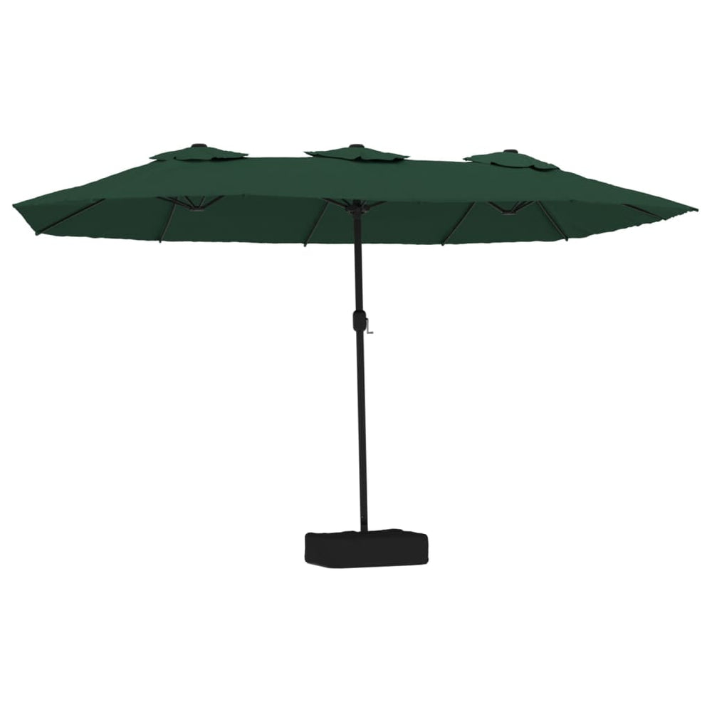 Großer Doppel Sonnenschirm Grün 449 cm
