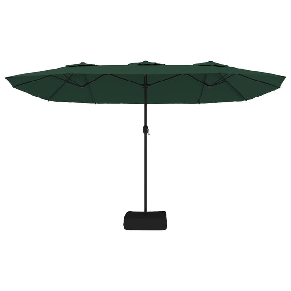 Großer Doppel Sonnenschirm Grün 449 cm