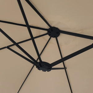 Doppelsonnenschirm Taupe 449x265 cm