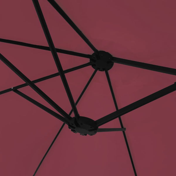 Doppel Sonnenschirm Bordeauxrot 449x265 cm