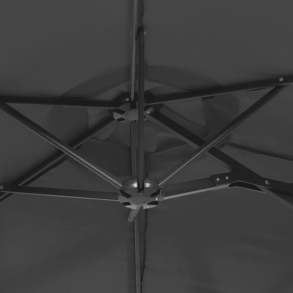Doppel Sonnenschirm Anthrazit 316x145 cm