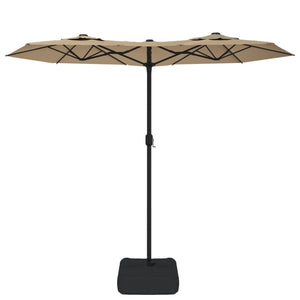 vidaXL Parasol double taupe 316x145 cm