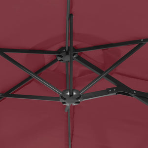 Doppel Sonnenschirm Bordeauxrot 316x145 cm