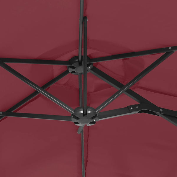 Doppel Sonnenschirm Bordeauxrot 316x145 cm