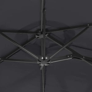 Doppel Sonnenschirm Schwarz 316x145 cm