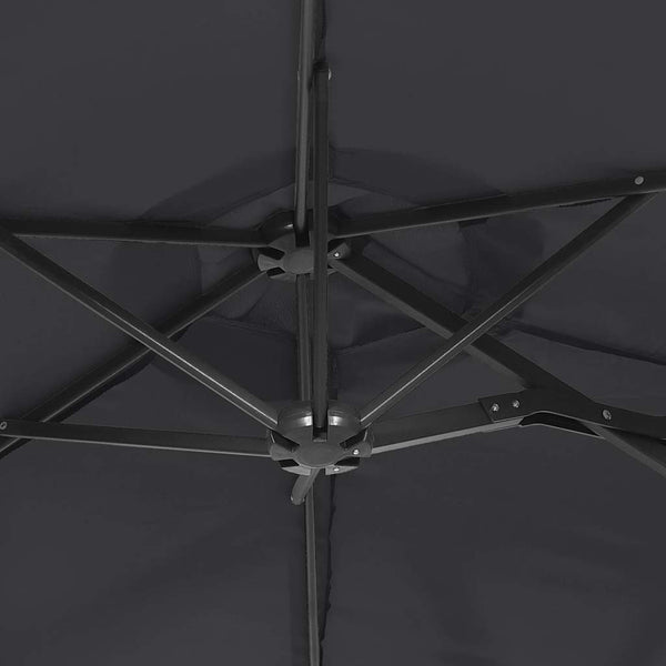 Doppel Sonnenschirm Schwarz 316x145 cm