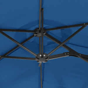 Doppel Sonnenschirm Azurblau 316x145 cm