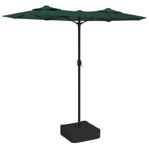 Doppel Sonnenschirm LED Grün 316x145 cm