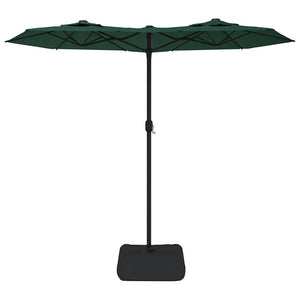 Doppel Sonnenschirm LED Grün 316x145 cm