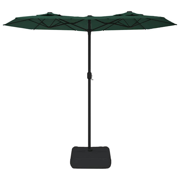 Doppel Sonnenschirm LED Grün 316x145 cm