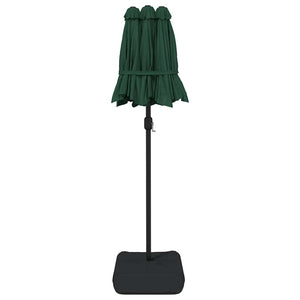 Doppel Sonnenschirm LED Grün 316x145 cm
