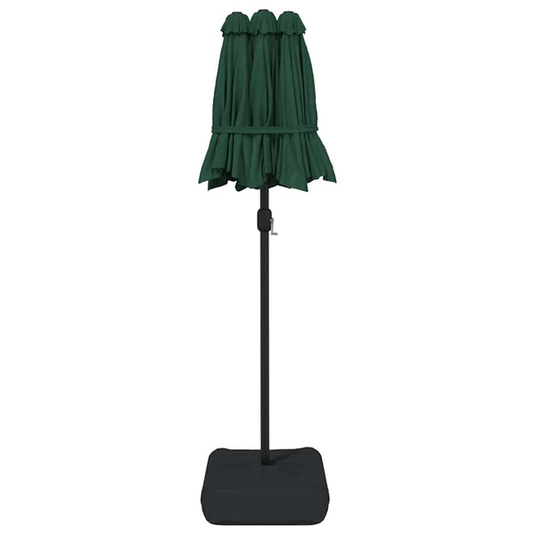 Doppel Sonnenschirm LED Grün 316x145 cm