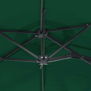 Doppel Sonnenschirm LED Grün 316x145 cm