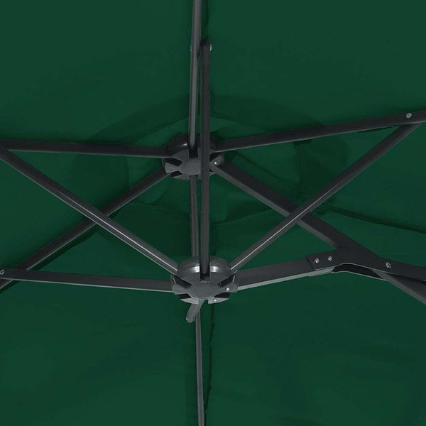 Doppel Sonnenschirm LED Grün 316x145 cm
