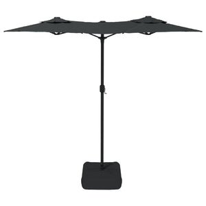 Doppel Sonnenschirm LED Anthrazit 316x145 cm