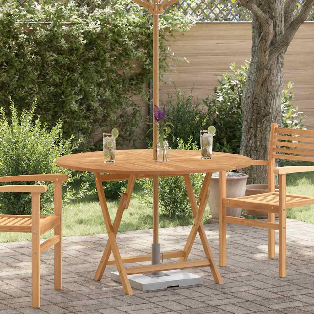 Klappbarer Gartentisch Teakholz Ø 110cm