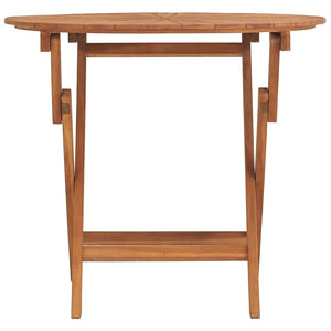 vidaXL Table de jardin pliante Ø 85x75 cm Bois de teck massif