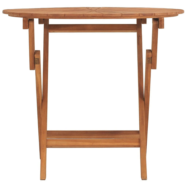 vidaXL Table de jardin pliante Ø 85x75 cm Bois de teck massif