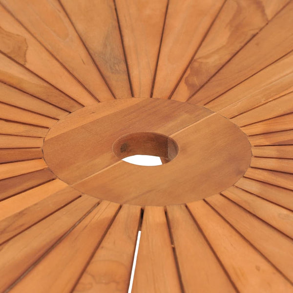 vidaXL Table de jardin pliante Ø 85x75 cm Bois de teck massif