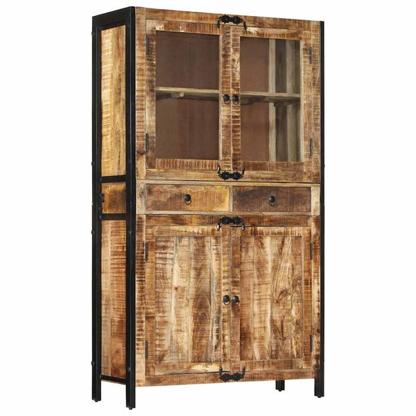 Highboard 100x40x175 cm Massivholz Mango