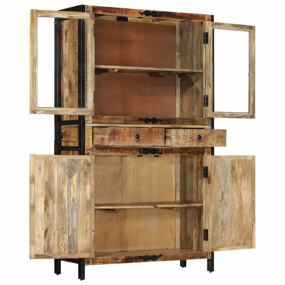 Highboard 100x40x175 cm Massivholz Mango