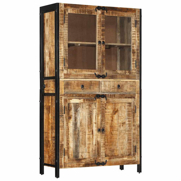 Highboard 100x40x175 cm Massivholz Mango