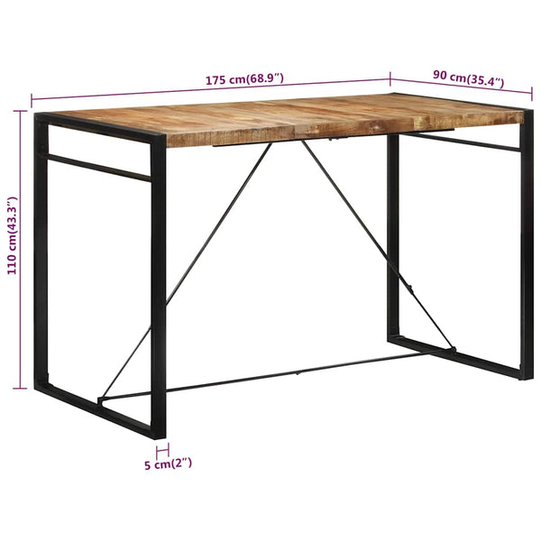Bartisch aus Mangoholz, 175 cm