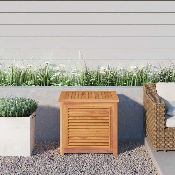 vidaXL Coffre de jardin avec sac 60x50x58 cm Bois de teck massif