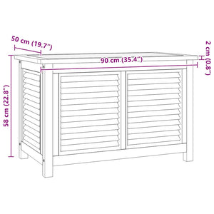 Teak Gartenbox mit Beutel 90x50x58 cm