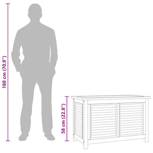 Teak Gartenbox mit Beutel 90x50x58 cm