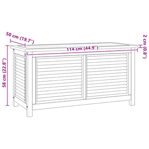 Teak Gartenbox mit Beutel 114 cm