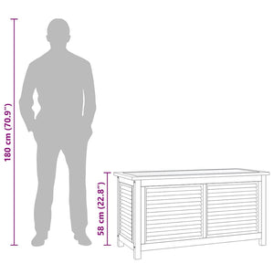 Teak Gartenbox mit Beutel 114 cm