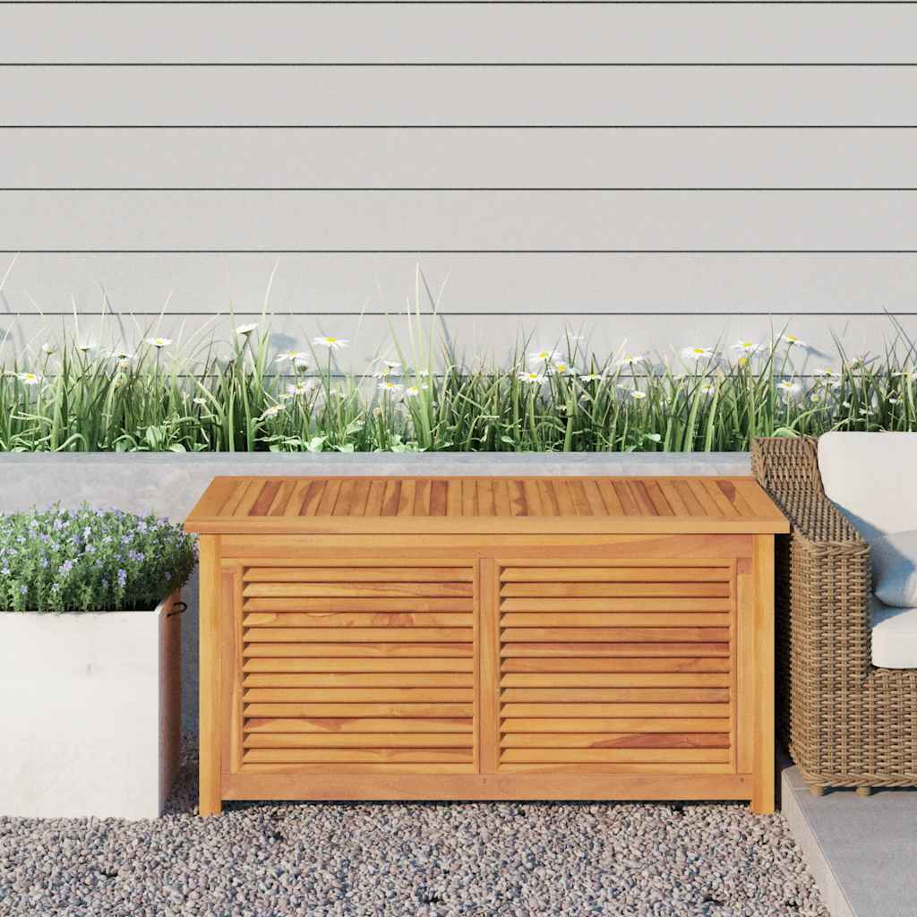 Teak Gartenbox mit Beutel 114 cm