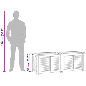 Teak Gartenbox mit Beutel 150 cm