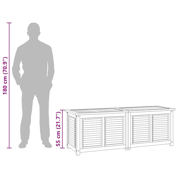 Teak Gartenbox mit Beutel 150 cm