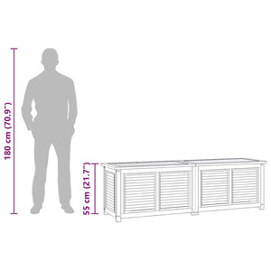 Teak Gartenbox mit Beutel 175 cm