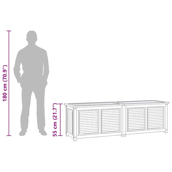 Teak Gartenbox mit Beutel 175 cm
