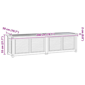 Teak Gartenbox mit Beutel 200 cm