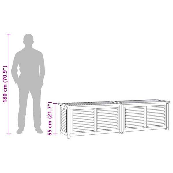 Teak Gartenbox mit Beutel 200 cm