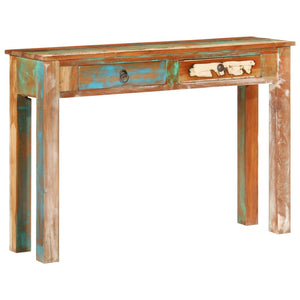 vidaXL Table console 110x30x75 cm en bois de récupération massif