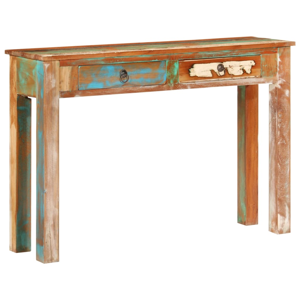 vidaXL Table console 110x30x75 cm en bois de récupération massif