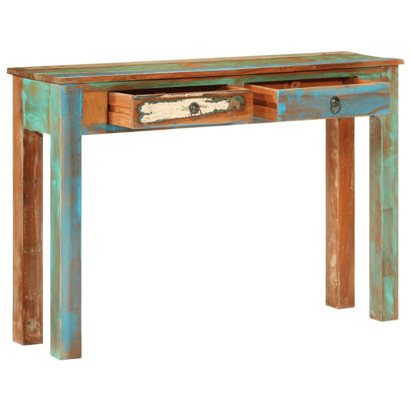 vidaXL Table console 110x30x75 cm en bois de récupération massif