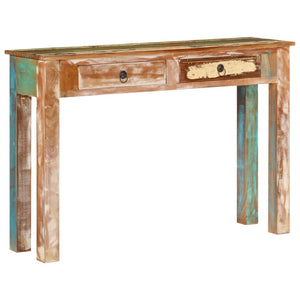 vidaXL Table console 110x30x75 cm en bois de récupération massif