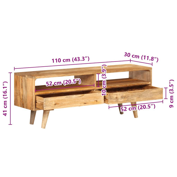 TV-Schrank Mango Massivholz 110 cm