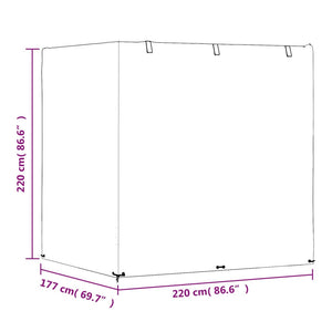 Schaukelbank Abdeckung 220x177x220 cm