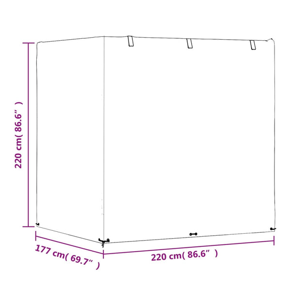 Schaukelbank Abdeckung 220x177x220 cm