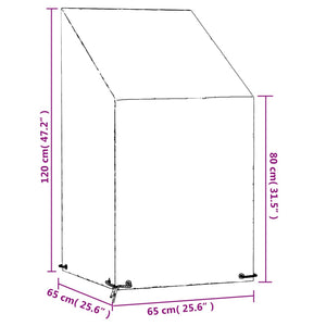 vidaXL Housse pour fauteuil de jardin 8 œillets 65x65x80/120 cm Polyéthylène
